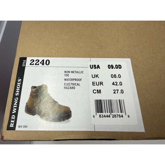 Red Wing 2240 King Toe Waterproof EH Work Boots Size 9 D New In Box main image 11